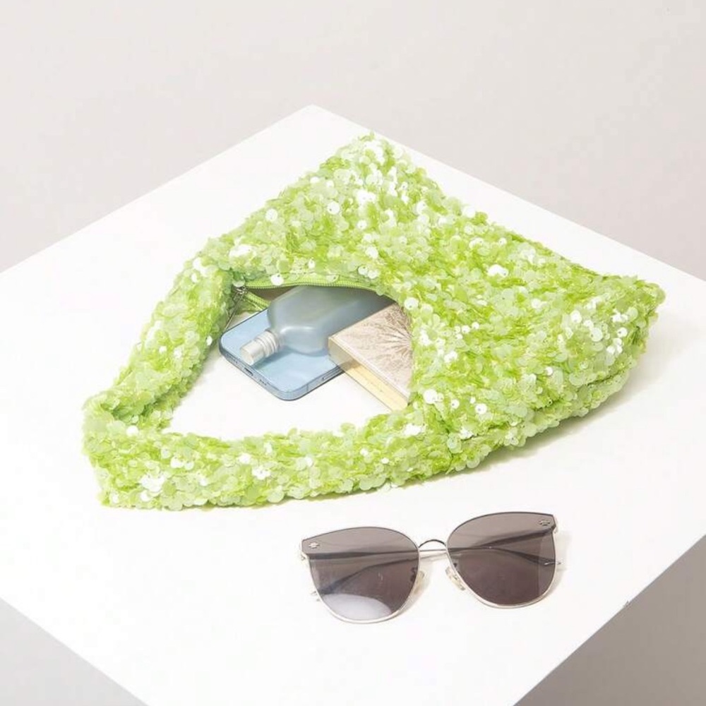 🍋🟩 Green Sequin Bag 🍋🟩 - Picture 4 of 6